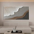 海の波の抽象的な壁アート ミニマリズム
